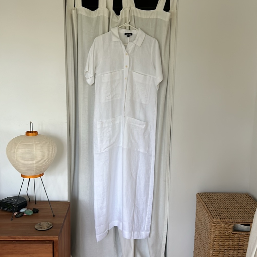 ILANA KOHN mabel coverall jumpsuit white linen size small NWOT never worn!